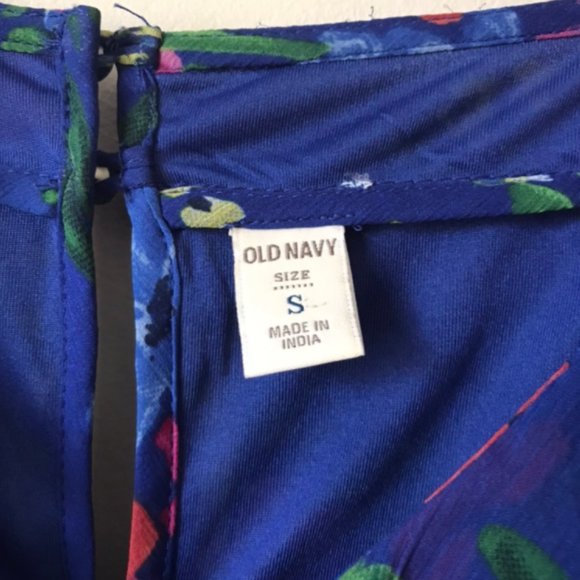 Blue floral dress with fringe - Picture 3 of 4